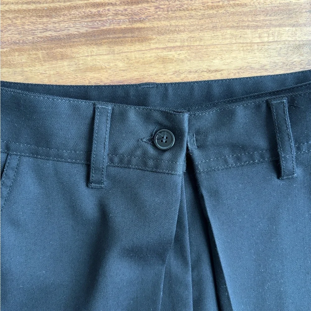 MM6 Maison Martin Margiela Black Short Suit Trousers Black Wide-Leg Culottes - Picture 7 of 14